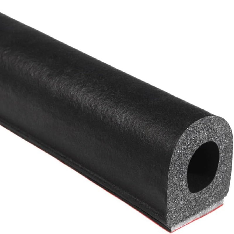 TrimLok DShaped Rubber Seal  75 Height75 Width 25 Length  EPDM Foam Seal wBT 3M High Strength Bonded Tape Weatherproofing for DoorsWindows on CarsTrucksRVsBoats