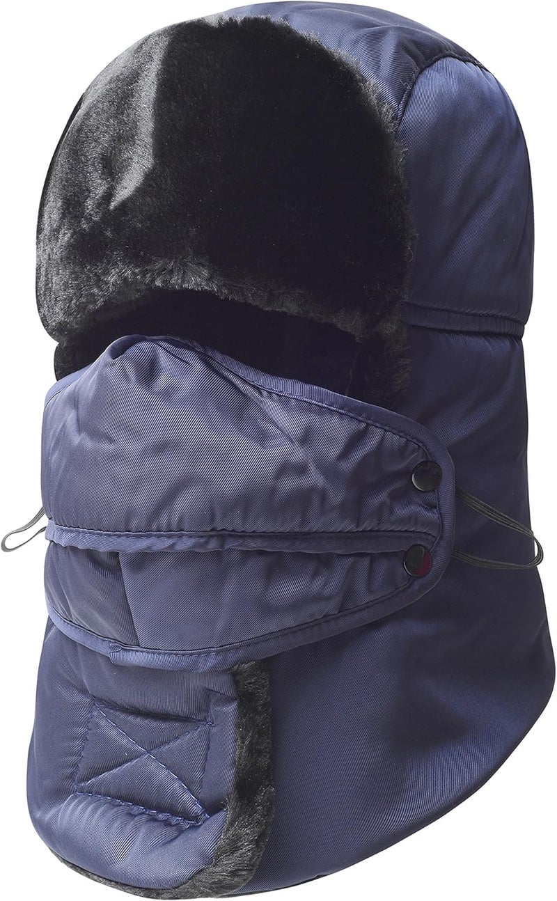 KOOLSOLY Trooper Trapper Hat,Winter Ski Hat with Winter Ear Flap and Ski Windproof Mask - Image 1