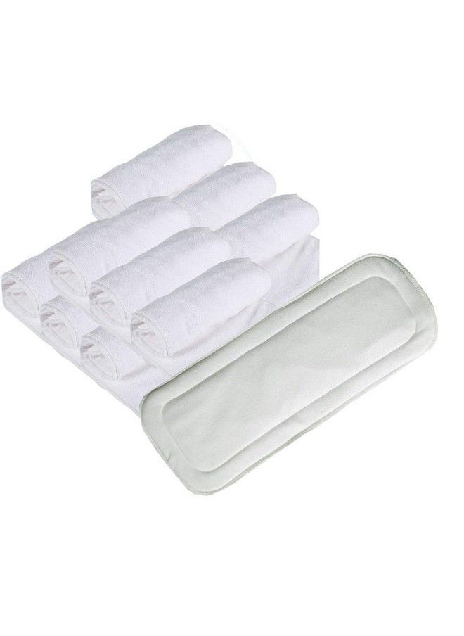 DOMENICO World Kids Diaper Inserts Reusable (Pack Of 10) Baby Washable Cloth Diaper Nappies Wetfree Inserts For Babies (5 Layer Insert Pad For Cloth Diapers)White  - Image 2