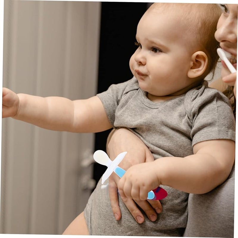 Safigle Toddler Toothbrush 2 Pack Ergonomic Design Soft Bristles Bright Colors - Image 5