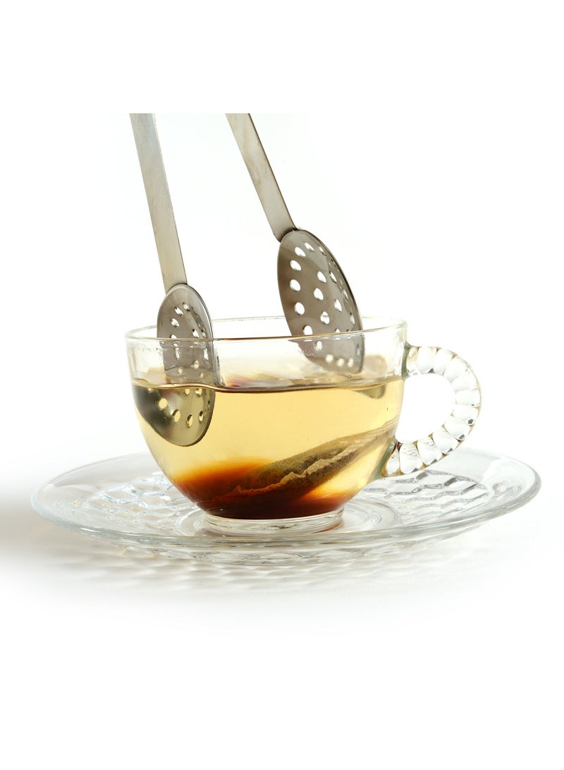 Excefore Tea Bag Squeezer 4 Pcs Stainless Steel Tea Bag Holder Tea Bags Strainer Clip for Gripping Ice Cubes for Loose Black Tea Herbal Tea or Iced Tea Bags for Kitchen Tools  - Image 2