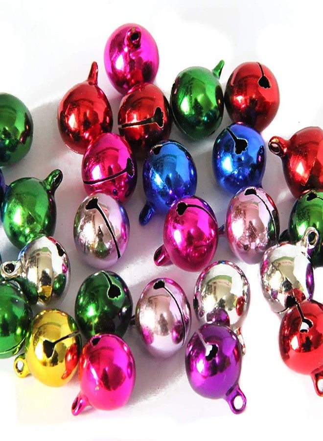 Fodattm 100PCS Small Copper Bell Jingle Bells Craft Bells Loose Beads Bell for Christmas Festival Decoration Home Decoration Jewelry Making DIY Bracelet Anklets Craft (Multicolor, 8mm) - Image 1
