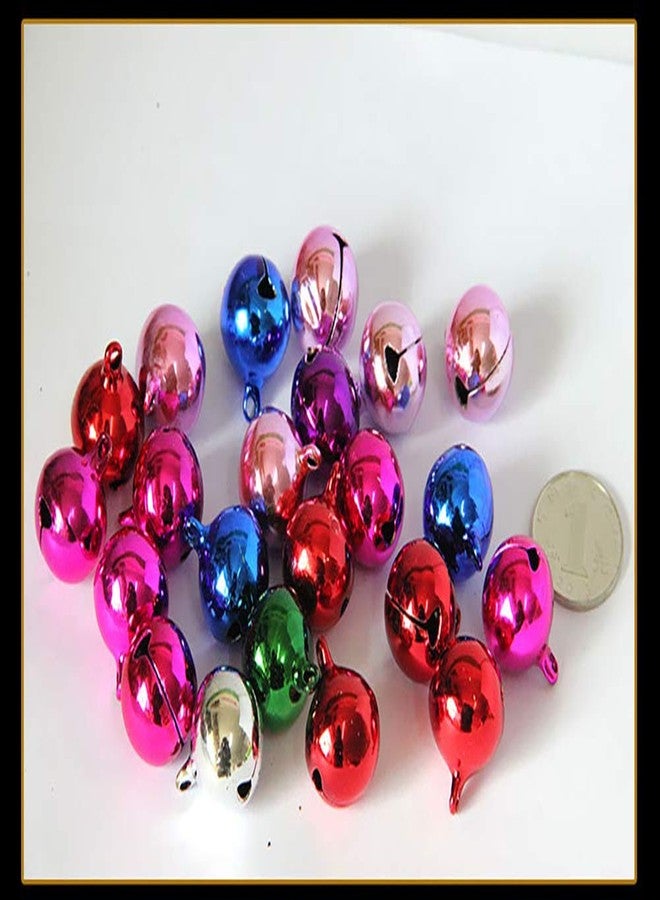 Fodattm 100PCS Small Copper Bell Jingle Bells Craft Bells Loose Beads Bell for Christmas Festival Decoration Home Decoration Jewelry Making DIY Bracelet Anklets Craft (Multicolor, 8mm) - Image 2