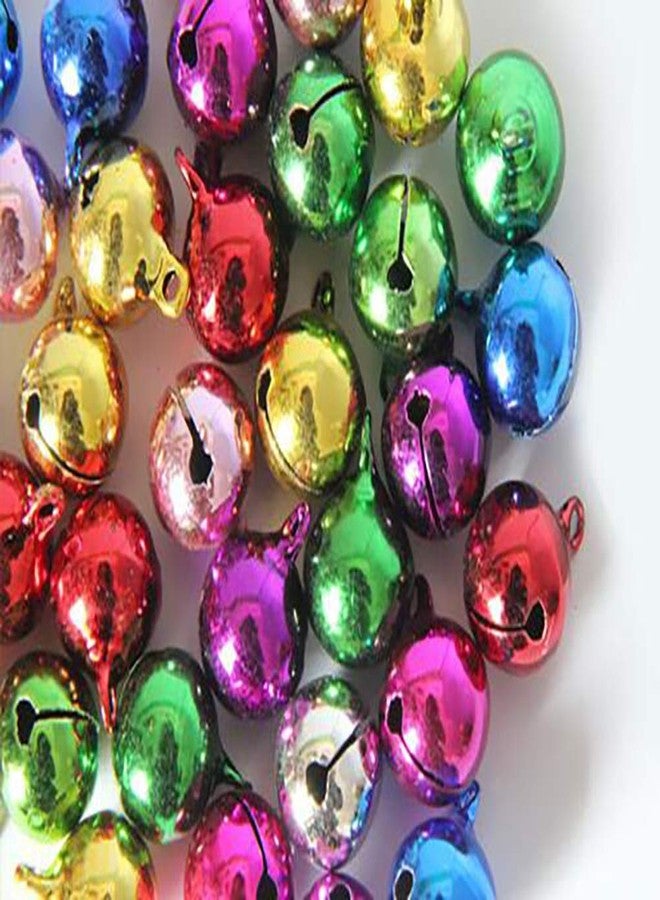 Fodattm 100PCS Small Copper Bell Jingle Bells Craft Bells Loose Beads Bell for Christmas Festival Decoration Home Decoration Jewelry Making DIY Bracelet Anklets Craft (Multicolor, 8mm) - Image 5