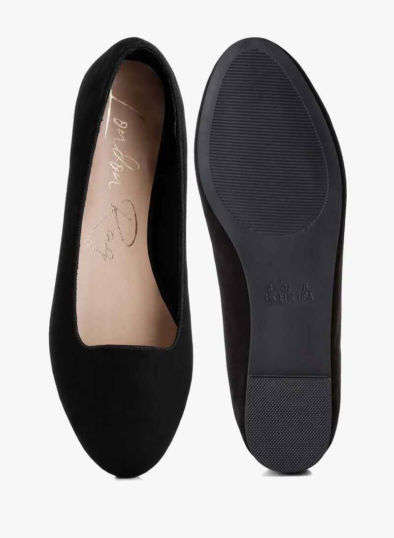 London Rag Casual Flat Ballerinas in Black
