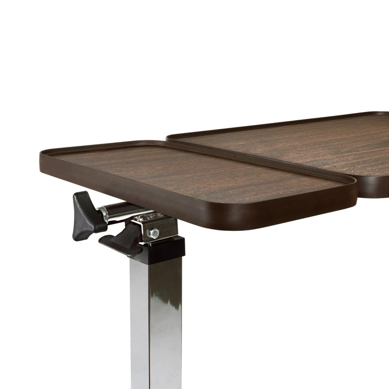 Vaunn Medical Pneumatic Adjustable Tilt Overbed Bedside Table with Wheels for Hospital and Home Use - Image 3
