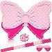 Hungdao Pink Bow Piata for Girl Birthday Party Pinatas Party Decorative Bowtie Piata with Wooden Stick Blindfold Confetti Set Pink Coquette Birthday Baby School Wedding SuppliesPolka Dot Bow - Image 4