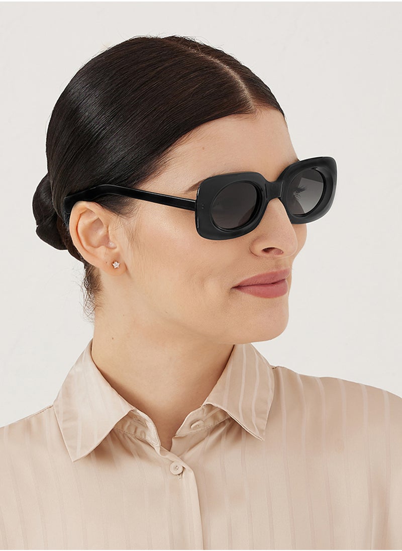Blackout Duo,Women Sunglasses, Rectangle Sunglasses, UV Protection: UV400 (Black,Black)  - Image 5