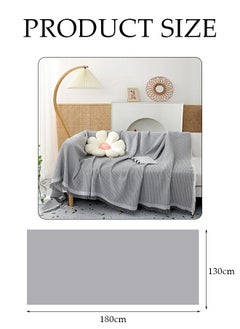 DUNISO Simple Sofa Cover，Sofa Towel,Simple style Wrap-Up Sofa Cover, All-Season Sofa Blanket of Sofa Cover One Piece Bedding Easy to Take Care of Multi-functional Blanket Shawl Sofa Towel  130*180cm（grey)  - Image 2