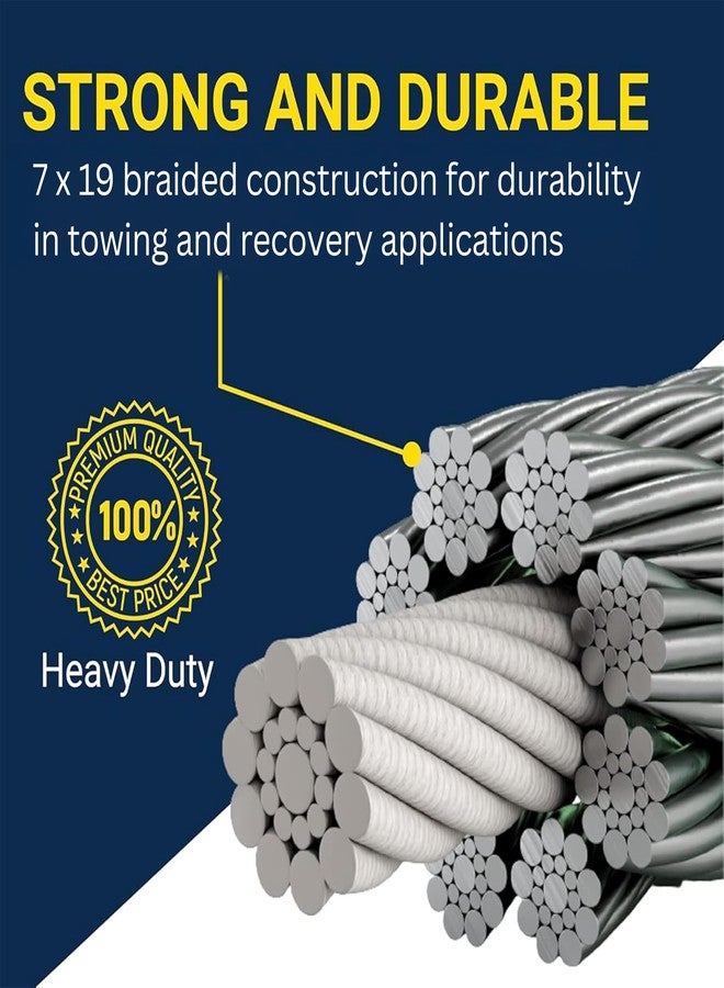 تاي داون كابل ونش من شركة Tie Down Engineering رقم 59395، مقاس 7/32 بوصة × 25 قدمًا - Image 2