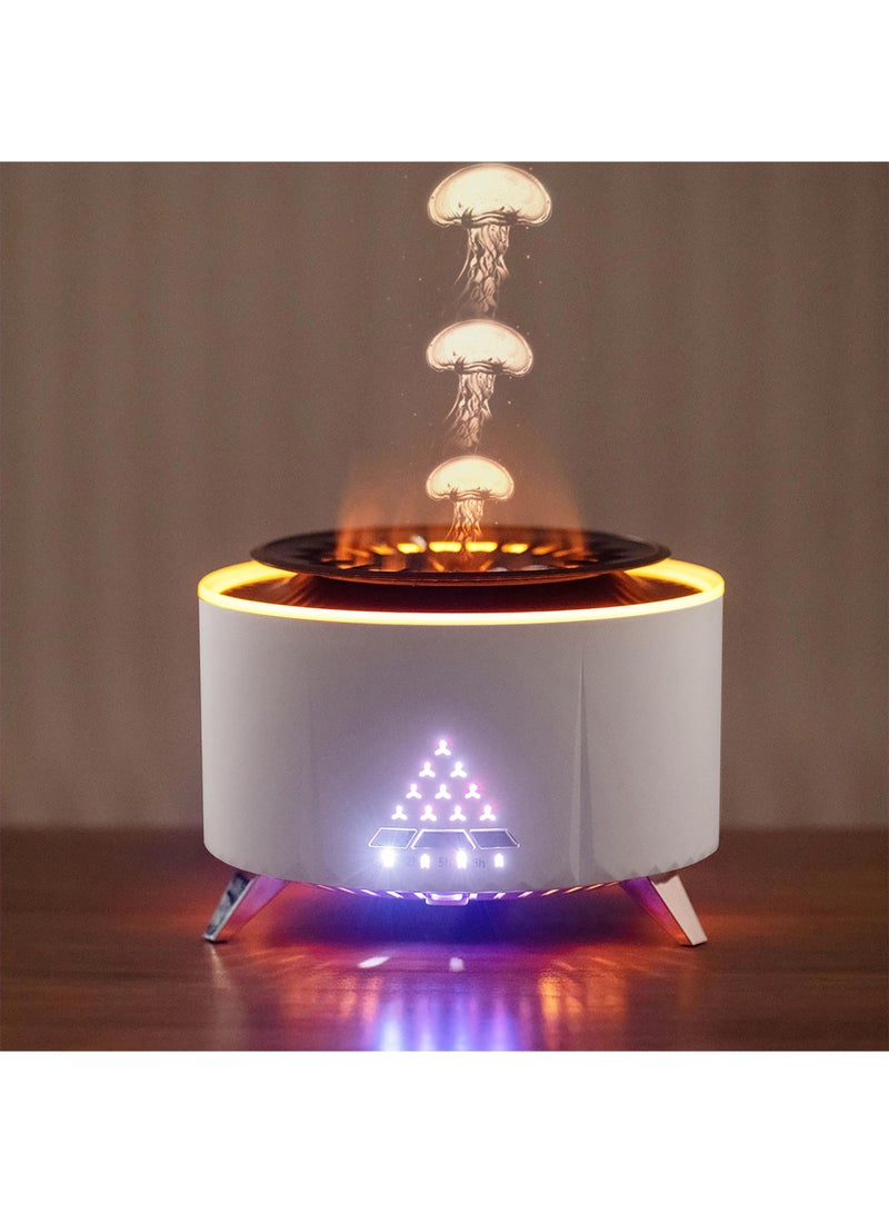 Zikra Essential Oil Diffuser for Large Rooms, (Watch the Video) Jellyfish Mist Aromatherapy Diffuser Ultrasonic Oil Diffuser 12-Hour Continuous Mist Diffuser for Home Bedroom, Auto Off, Volcano Light - Image 1