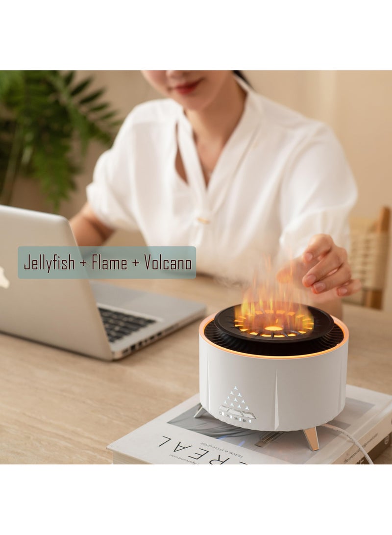 Zikra Essential Oil Diffuser for Large Rooms, (Watch the Video) Jellyfish Mist Aromatherapy Diffuser Ultrasonic Oil Diffuser 12-Hour Continuous Mist Diffuser for Home Bedroom, Auto Off, Volcano Light - Image 4