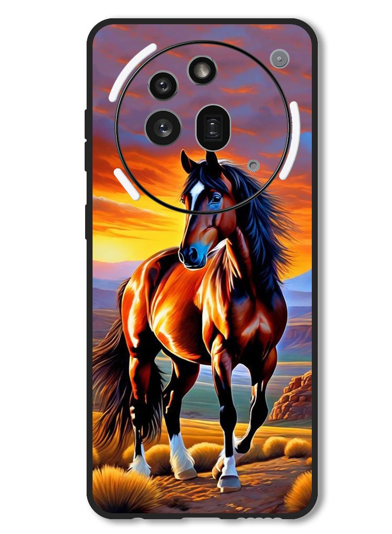 Theodor Case Compatible with Nothing Phone 3a Pro Protection Shockproof Bumper Cover Horse Painting - Image 1