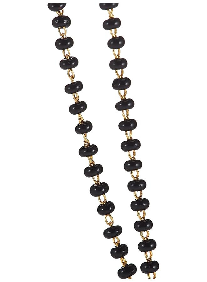 YouBella Latest Design Stylish Traditional Gold Plated And American Diamond Mangalsutra For Women Ybms_10039A Golden - Image 2