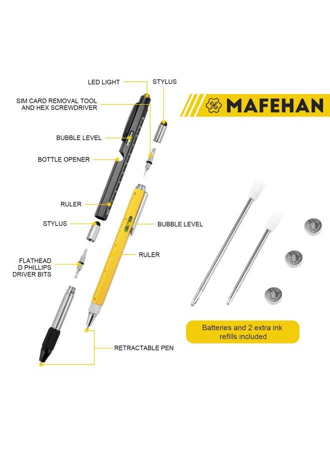 MAFEHAN 10 in 1 Multi Tool Pen Set - Christmas Gifts for Dad, Grandpa, Men - Stocking Stuffers, Cool Gadgets for Birthdays - Image 3