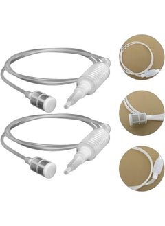 MVAQKLM  2pcs Liquid Transfer Pump Water Fuel Suction Tube Squeezing Gas Siphon Manual Pumping Petrol Syphon for Light Oils Gas Diesel Petrol Fish Tank  - Image 3