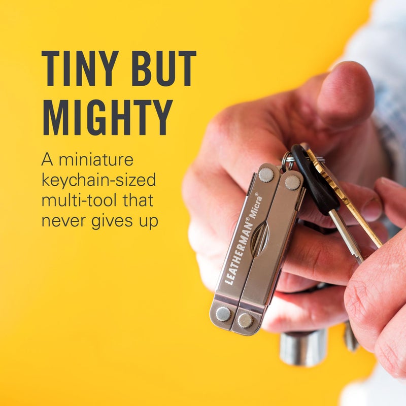 LEATHERMAN LEATHERMAN, Micra, Keychain Multi-tool with Grooming Tools, Mini Pocketknife for Everyday Carry (EDC), Hobbies & Outdoors, Built in the USA, Slate  - Image 2