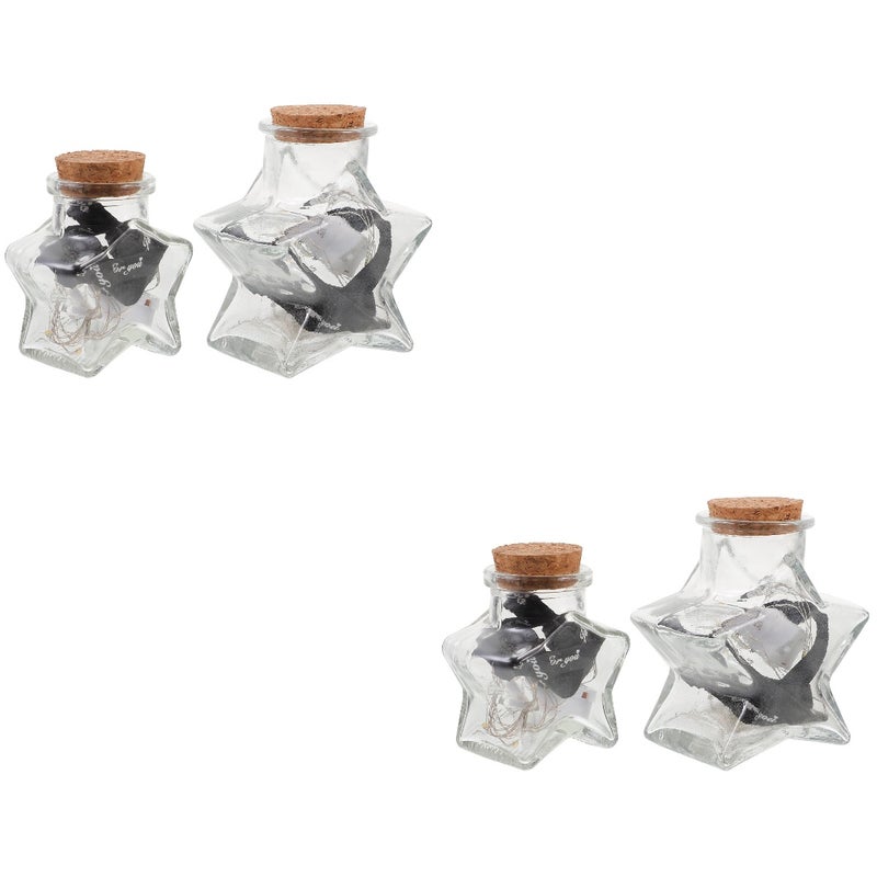 4 Pcs Bottle String Light Star Luck Bottle Lighting Ornament - Image 2
