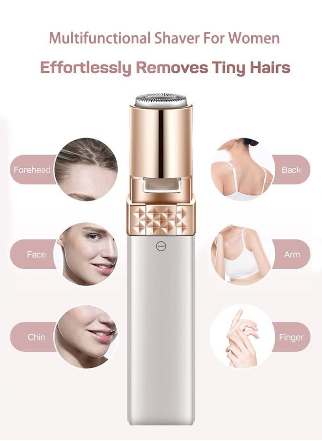 Facial Hair Removal for Women Eyebrow Trimmer and Face Shavers for Women Hair Removal Device for Eyebrows Peach Fuzz Lips Arms with Light