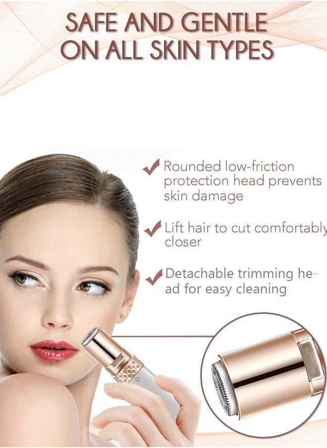 Facial Hair Removal for Women Eyebrow Trimmer and Face Shavers for Women Hair Removal Device for Eyebrows Peach Fuzz Lips Arms with Light