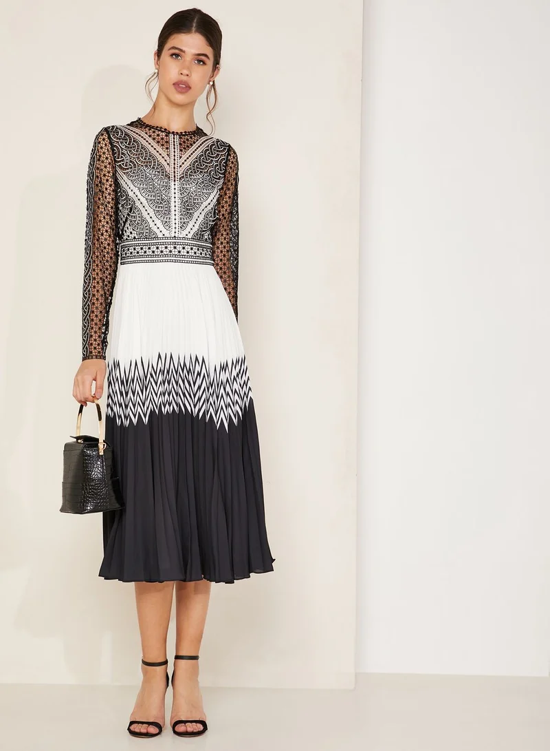 Karen Millen Lace Detail Pleated Maxi Dress for Women | Best Price UAE Karen Millen Lace Detail Pleated Maxi Dress for Women | Best Price UAE