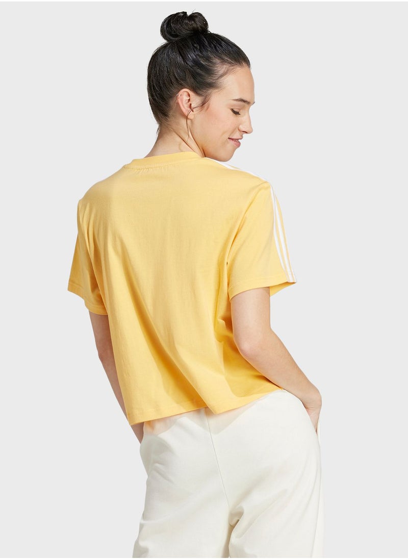 Adidas - 3 Stripes Cropped T-Shirt - Image 1