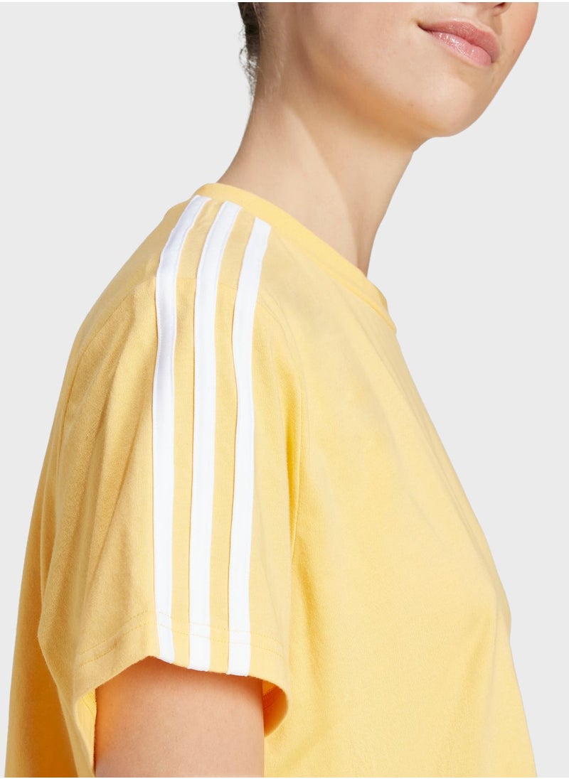 Adidas - 3 Stripes Cropped T-Shirt - Image 1