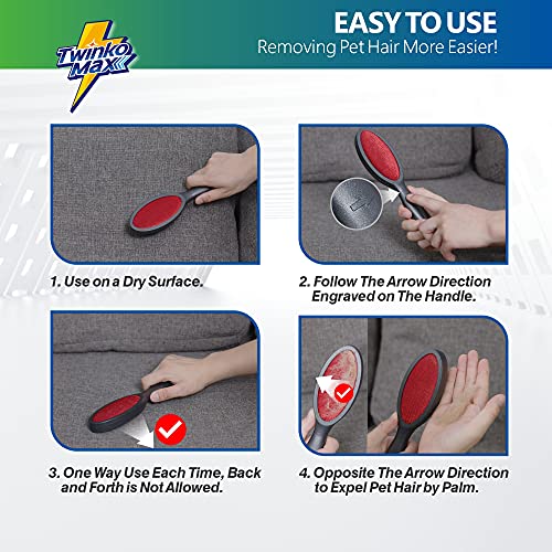 Twinko Max Lint Brush, Lint Remover, Pet Hair Remover, Clothes Brush, Magic Lint Remover Brush, Sheet and Carpet Cleaning Brush, 2-Sided and Reusable, No Need Lint Roller Refill. - Image 4