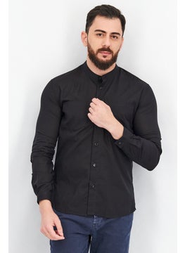 THE KOOPLES Men Regular Fit Long Sleeve Solid Casual Shirt, Black  - Image 1