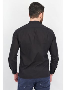 THE KOOPLES Men Regular Fit Long Sleeve Solid Casual Shirt, Black  - Image 2
