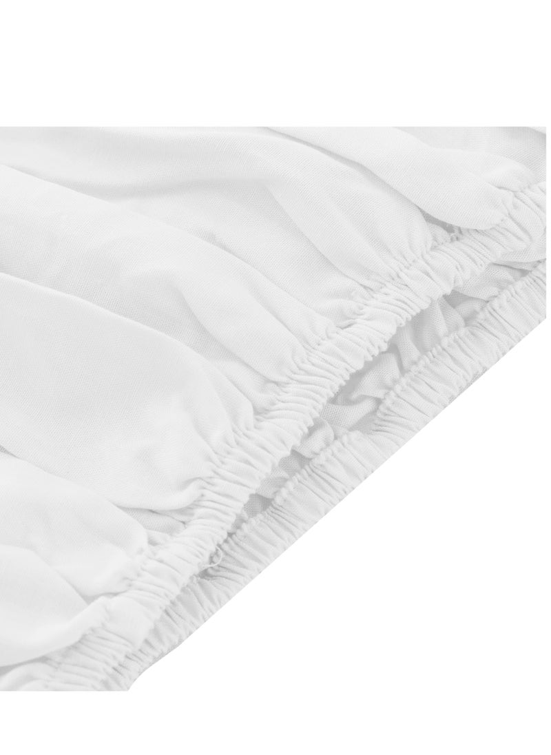 Infinitee Xclusives Fitted Sheet for Bed King Size 200 x 200 cm - 100% Microfiber - 40 cm Deep Pocket to Fit & Cover Sheets  - Soft, Wrinkle Free & Shrink Resistant Fitted Sheet