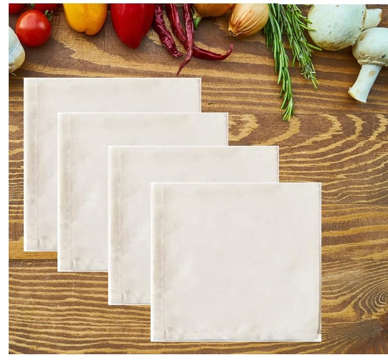 WUD 4pcs Idli Cloth for Steaming idlis, 12 x12 inch Square Shapes with Seamed Edges, Material - Unbleached Muslin Cotton - Image 5