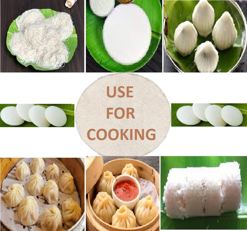 WUD 4pcs Idli Cloth for Steaming idlis, 12 x12 inch Square Shapes with Seamed Edges, Material - Unbleached Muslin Cotton - Image 2