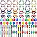 Swakuta 84 Pcs Shaker Musical Instruments Set including 12 Plastic Handheld Tambourine Bells 12 Colorful Cymbal 12 Egg Shaker 24 Maracas 12 Wrist Bells with 12 Castanets for Preschool Early Music Learning Toy - Image 2