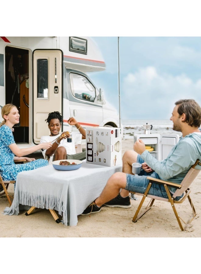 طقم حلة ومقلاة غير لاصق - أطقم أواني مطبخ بمقابض قابلة للفصل، طقم طهي للتخييم بمقابض قابلة للإزالة، آمن للفرن والشواية حتى ٥٥٠ ف، مقالي غير سامة للطهي، طقم قديم مناسب كهدية - Image 4