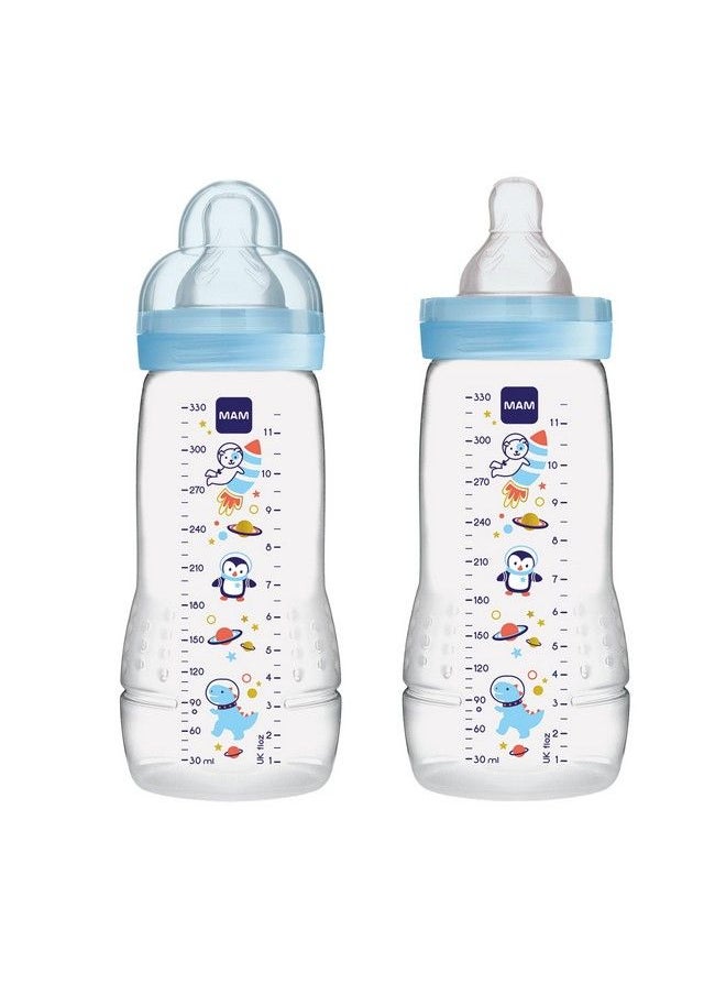 MAM - Easy Active Baby Bottle Switch Between Breast And To Clean 4+ Months Boy (Pack Of 2) - Image 1