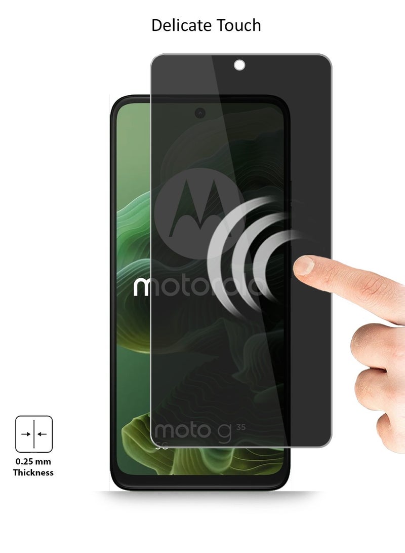 Techie حماية شاشة زجاجية مقساة للخصوصية لموتورولا موتو G35 5G - Image 4