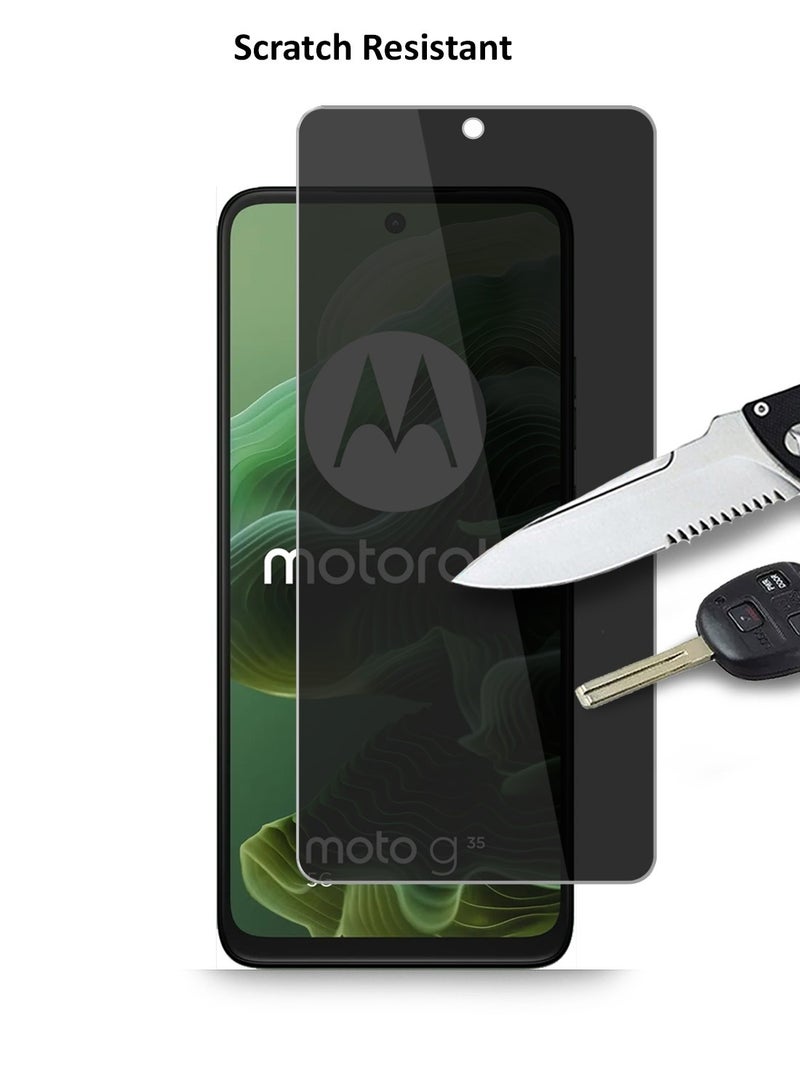 Techie حماية شاشة زجاجية مقساة للخصوصية لموتورولا موتو G35 5G - Image 5
