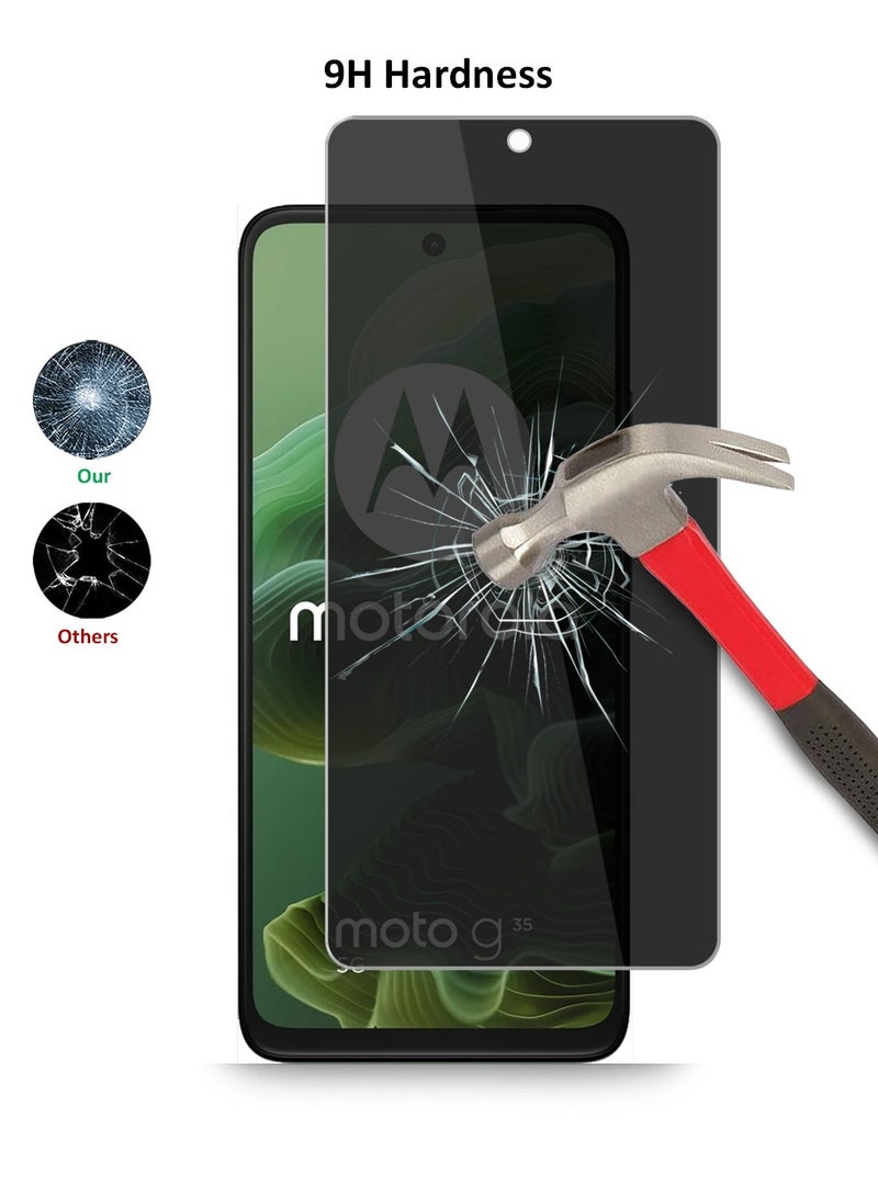 Techie حماية شاشة زجاجية مقساة للخصوصية لموتورولا موتو G35 5G - Image 3