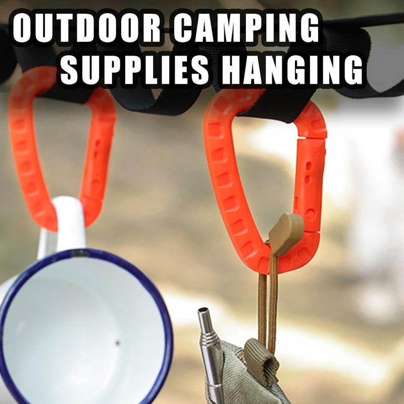 CooBigo Tactical Gear Clips Plastic Carabiner Keychain Clip D-Rings Spring Snap Hook for Backpack, Molle System, Bag, Key Chain - Image 5