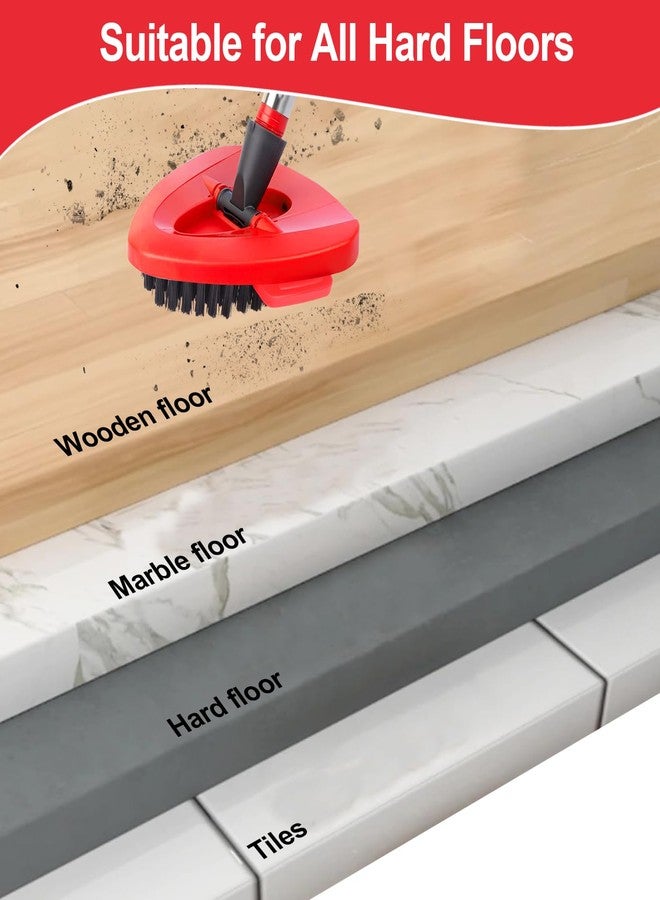 vanow Scrub Brush for O Cedar RinseClean 2 Tank System, Ocedar Scrubber Mop Head, Spin Mop Scrub Brush Head Replacement, 1 Cleaning Clothes & 2 Pcs Hard Bristle Floor Scrub Brush for Bathroom, Kitchen, Tub - Image 5