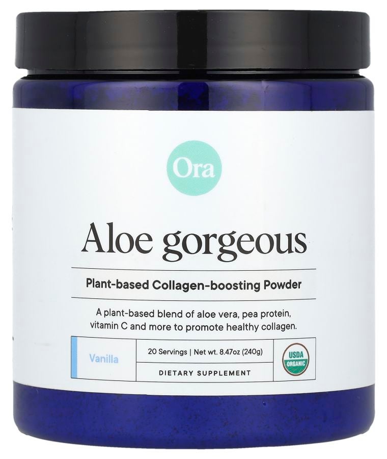 Aloe Gorgeous Plant-Based Collagen-Boosting Powder Vanilla  8.47 oz (240 g)