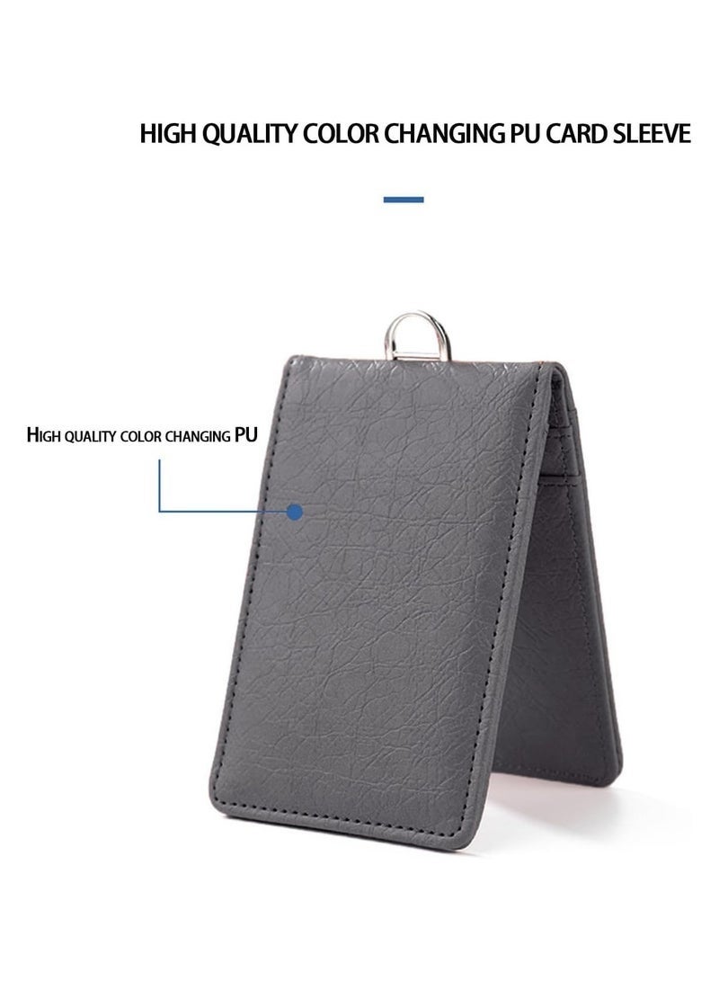 Bukela ID Card Leather, Multi Slot ID Card Holder Leather Large Capacity Can Hold Multiple Bank Cards, ID Cards, Business Cards, Subway Cards, Etc - Image 3