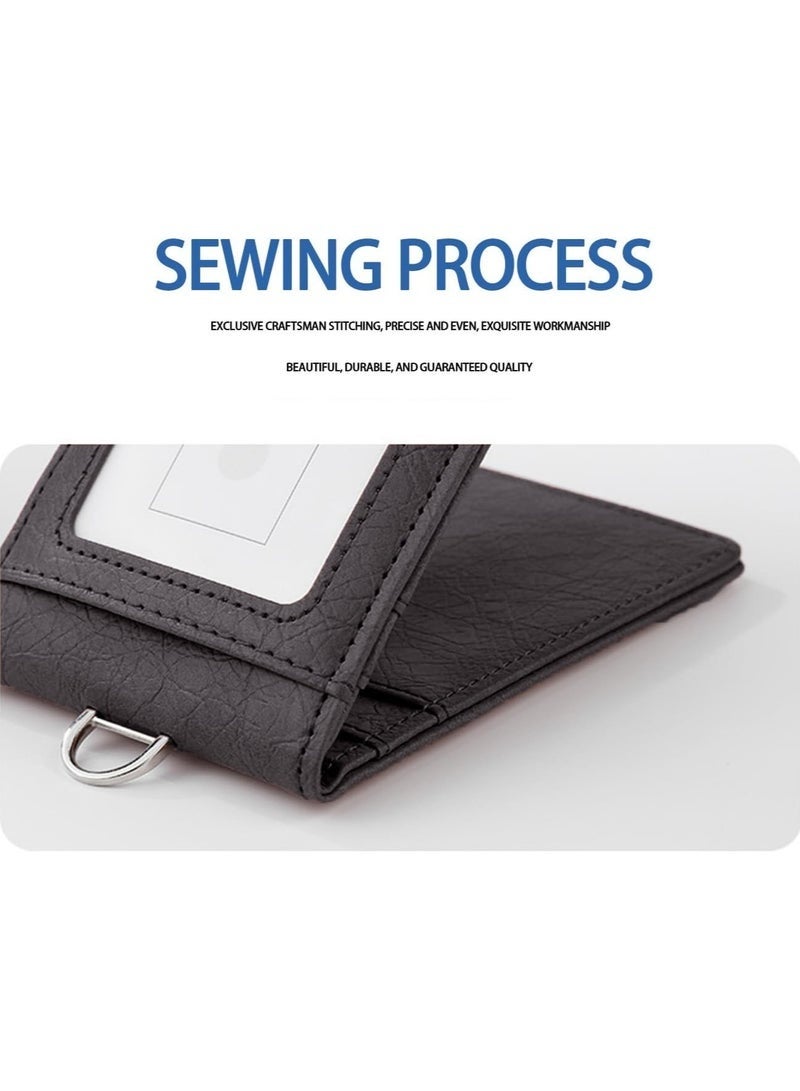 Bukela ID Card Leather, Multi Slot ID Card Holder Leather Large Capacity Can Hold Multiple Bank Cards, ID Cards, Business Cards, Subway Cards, Etc - Image 5