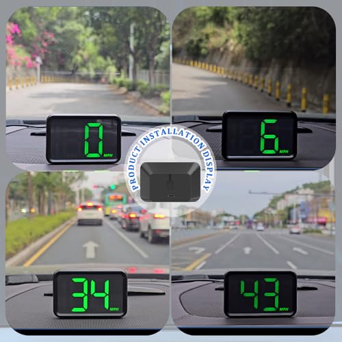 Salior Heads Up Display for Cars Windshield with MPH Speed,HUD Display Digital Speedometer for Car Used USB Plug,Universal GPS Speedometer for Car Accessories Fit for Cars SUVs Trucks （MP/H） - Image 5