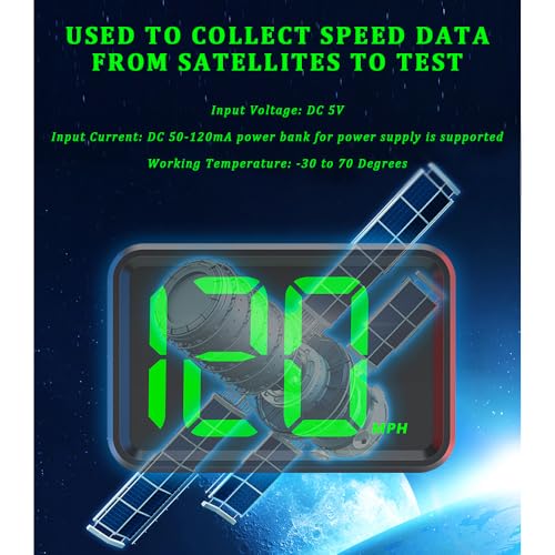 Salior Heads Up Display for Cars Windshield with MPH Speed,HUD Display Digital Speedometer for Car Used USB Plug,Universal GPS Speedometer for Car Accessories Fit for Cars SUVs Trucks （MP/H） - Image 3
