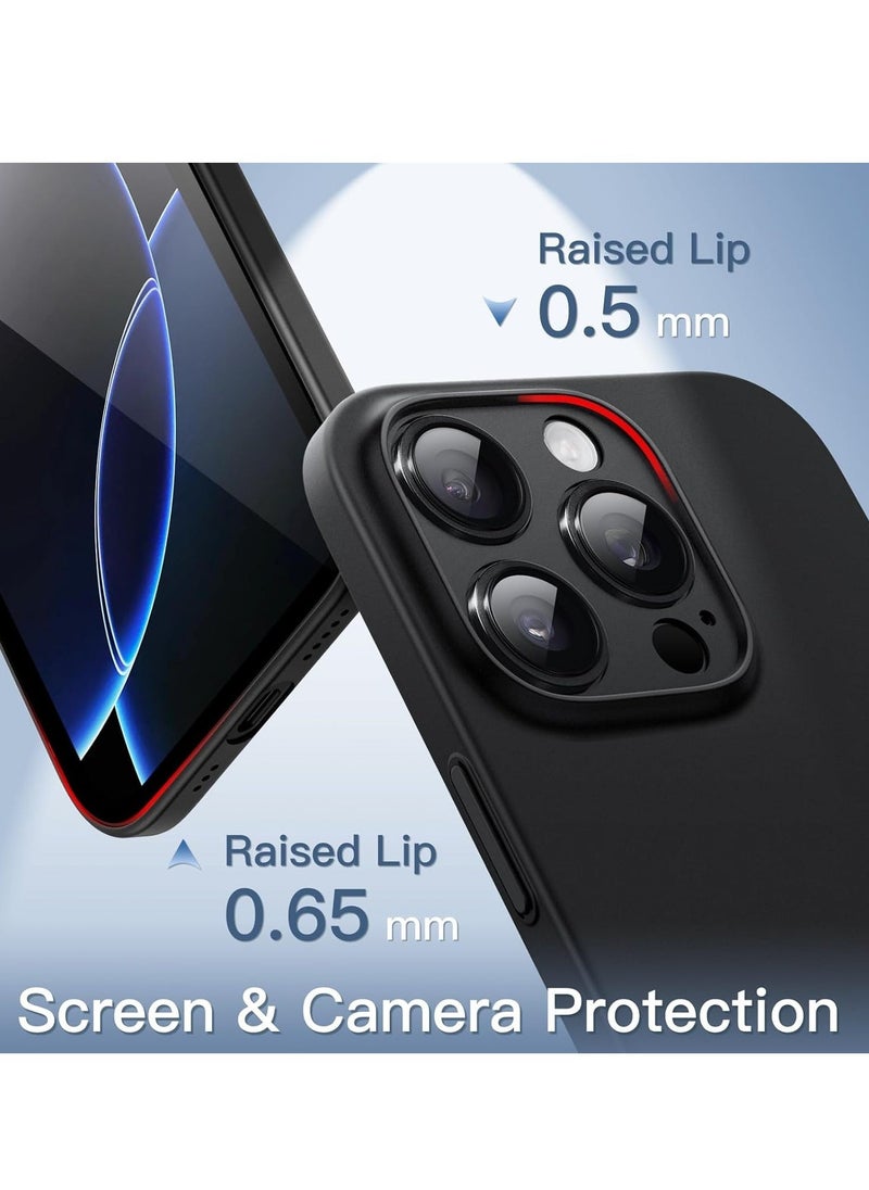 Ultra-Slim 0.35mm Case for iPhone 16 Pro Max (6.9 Inch) – Lightweight Matte Finish, Full Camera Lens Protection, Minimalist Hard Cover (Black)