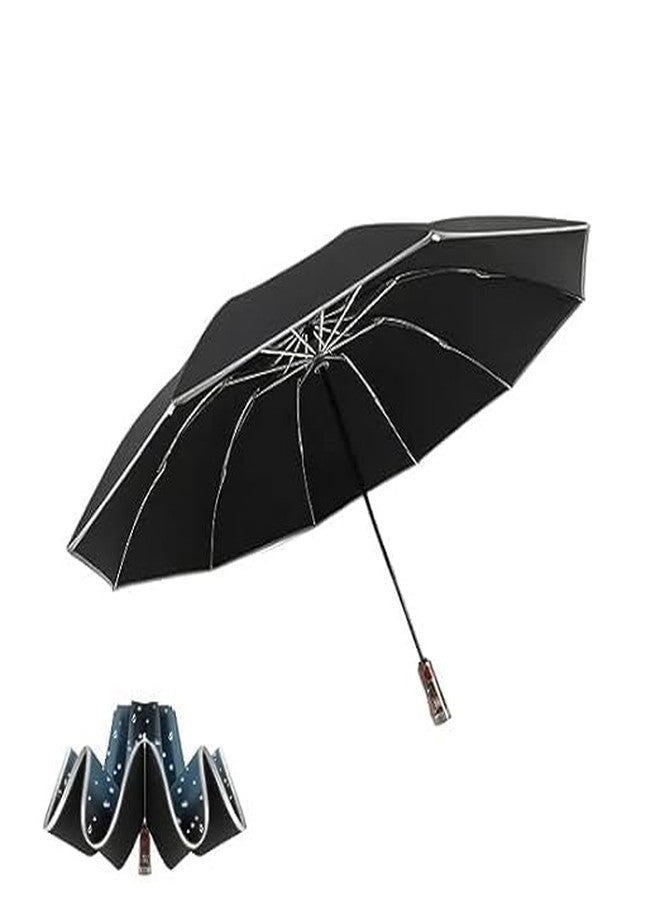 CHALISA Travel radium Umbrella Windproof Large Compact Automatic Umbrella for Men & Women, Auto Open & Close, Strong & Lightweight, Sun & Rain Protection, Portable Folding Umbrella with Cover Big Size for Kids & Adults - Image 1