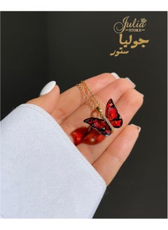 18K Gold Plated Stainless Steel Red Butterfly Necklace for Women Cubic Zirconia Colourful Butterfly Pendant Necklaces - pzsku/ZD309CD71AE06427F83EBZ/45/_/1715553504/48ce0853-6c63-4221-949e-b567e10649ee