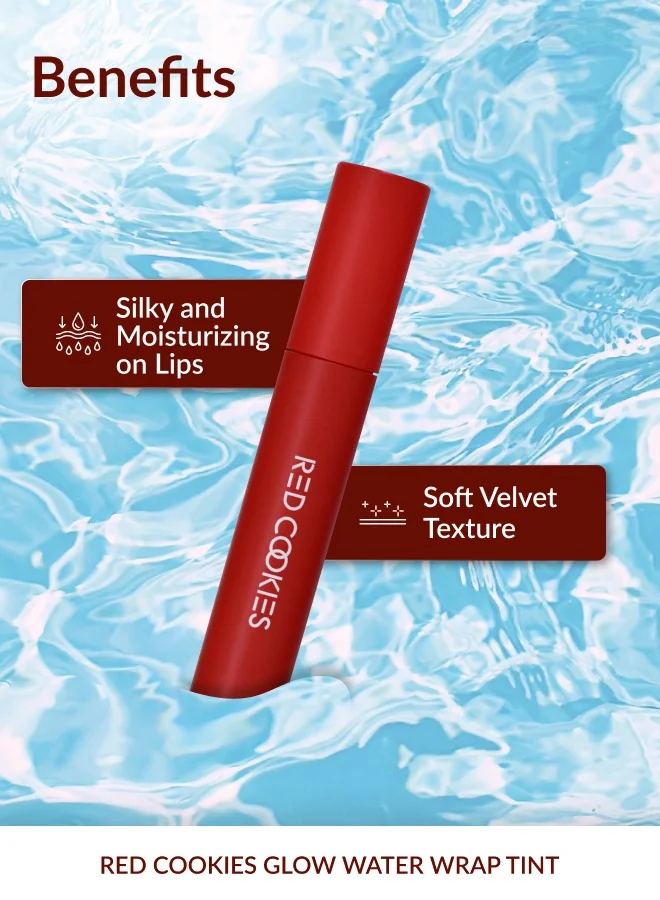 RED COOKIES Korean Glow Water Wrap 2 in 1 Tint Lipstick - Shade: D3 Sinbi Ending
